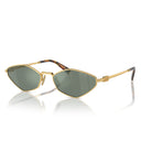 Miu Miu Sunglasses Mu56 Zs 5 Ak04 M Gold/Green Silver Mirror Women