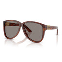 Miu Miu Sunglasses Mua08 S 26 E80 Q Striated Tobacco/Dark Gray Women