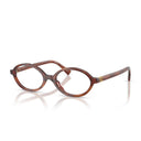 Miu Miu Eyeglasses Mu01 Xv 26 E1 O1 Striped Tobacco/Clear For Women
