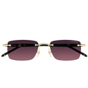 Lunettes de soleil Montblanc Mb0344 S 009 Or/Gris Violet Homme