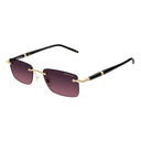 Lunettes de soleil Montblanc Mb0344 S 009 Or/Gris Violet Homme