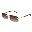 Lunettes de soleil Montblanc Mb0443 S 008 Or Marron/Marron Homme