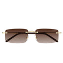 Lunettes de soleil Montblanc Mb0443 S 008 Or Marron/Marron Homme
