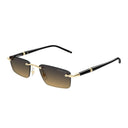 Montblanc Sunglasses Mb0484 S 002 Gold Black/Brown Men