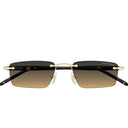 Montblanc Sunglasses Mb0484 S 002 Gold Black/Brown Men