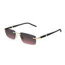 Montblanc Sunglasses Mb0484 S 003 Gold Black/Purple Gray Men