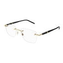 Montblanc Eyeglasses Mb0346 O 001 Black Gold/Transparent Men