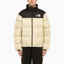 Die North Face Retro Nuptse 1996 Black/Creme White Down Jacke