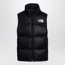 Il gilet imbottito nero della faccia North con logo