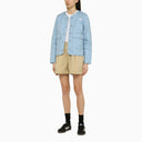 La giacca imbottita blu azzurra a nord con logo