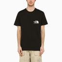 Logo North Face Print T Shirt Black