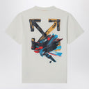 Off White ™ White Thirt con stampa freccia dipinta