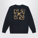 Off White ™ Czarna bluza z zaprojektowaną strzałką