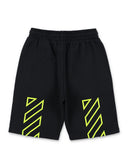 Gebroken witte korte broek zwart