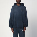 Represent Washed Blue Oversized Hooded Sweatshirt