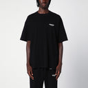 Rappresenta la maglietta di cotone nero con logo