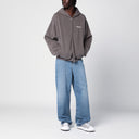 Represent Grey Cotton Zip Sweatshirt