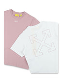 Magliette e polo bianco sporco rosse