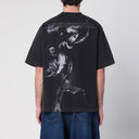 Off White ™ Maglietta lavata nera con stampa logo