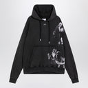 Off White ™ Black Sweatshirt med uskarpt Mary -motiv