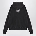 Off White ™ Black Sweatshirt med uskarpt Mary -motiv