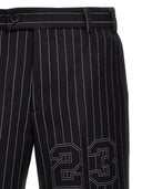 Off White '23 Pinstripes' Trousers