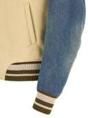 Blouson Bomber 'Gothic Wool Denim Varsity' Blanc Cassé