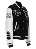 Off White "Lea Wool Varsity" Bomber