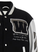 Off White "Lea Wool Varsity" Bomber