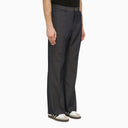 Needles Straight Twill Navy Blue Trousers