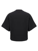 オフホワイト「ミニ矢印」トリミングされたTシャツ