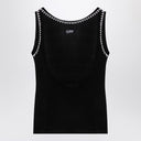 Off White™ Black Tank Top With Beaded Embroidery