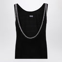 Off White™ Black Tank Top With Beaded Embroidery