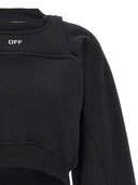 Off White Cropped Sweatshirt