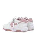 Fuera de zapatillas blancas rosa