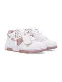 Fuera de zapatillas blancas rosa