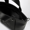 حقيبة يد من الجلد باللون الأسود Off White™ مع الشعار