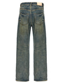 Paarse 'ontspannen vintage vuile' jeans