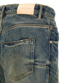 Paarse 'ontspannen vintage vuile' jeans