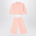 Il Gufo Apricot Coloured Set In Cotton Fleece