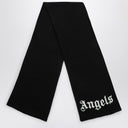 Palm Angels Black Cotton Blend Scarf avec le logo