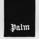 Palm Angels Black Cotton Blend Scarf avec le logo