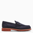 Iglesia's Navy Blue Pembrey Loafer en lienzo de algodón