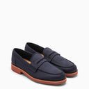 Iglesia's Navy Blue Pembrey Loafer en lienzo de algodón