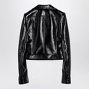 Courrèges Black Shiny Nylon Jacket med logo