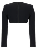 David Koma Top '3 D Crystsal Chain And Square Neck'