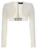 David Koma Top '3 D Crystsal Chain and Square Neck'