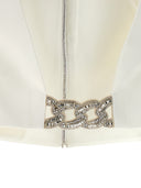 David Koma Top '3 D Crystsal Chain and Square Neck'