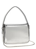 Self Portrait 'Silver Leather Micro' Handbag