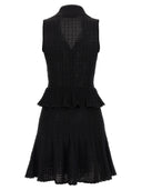 Abito auto -ritratto "Black Pointelle Knit Mini"